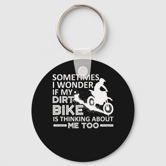 Mijn vuile bike denkt over mij sleutelhanger (Voorkant)