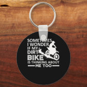 Mijn vuile bike denkt over mij sleutelhanger (Voorkant)