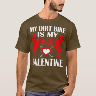 Mijn vuile bike is mijn Valentijn Cute Red Dirt Bi T-shirt