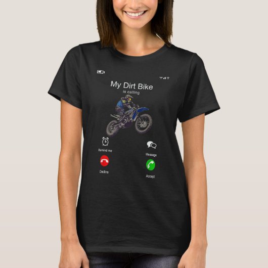 Mijn vuile bike roept het telefoonscherm voor Moto T-shirt (Voorkant)