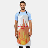 Mijn vuur staat in brand schort (Gedragen)