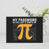 Mijn wachtwoord is de laatste 8 cijfers van PI Day Kaart (Staand voorkant)