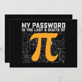Mijn wachtwoord is de laatste 8 cijfers van PI Day Kaart (Voorkant / Achterkant)