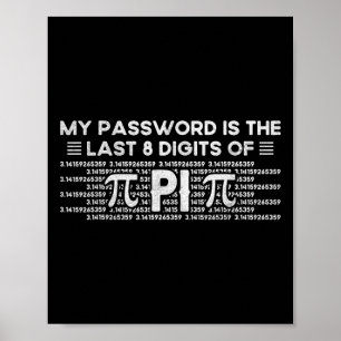 Mijn wachtwoord is de laatste 8 cijfers van Pi - G Poster