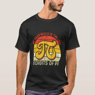 Mijn wachtwoord is de laatste 8 cijfers van PI T-shirt