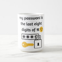 mijn wachtwoord is de laatste acht cijfers van π