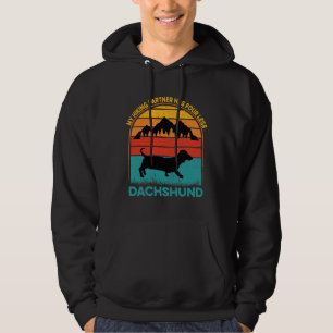 Mijn wandelende partner heeft vier Legs Dachshund Hoodie