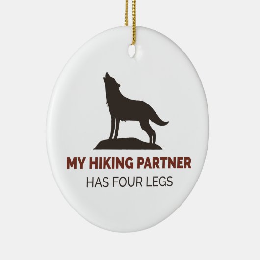 Mijn wandelende partner heeft vier Legs Keramisch Ornament (Rechts)