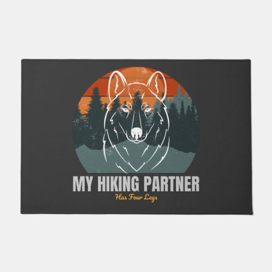 Mijn wandelpartner heeft vier poten deurmat (Voorkant)