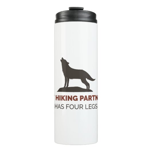 Mijn wandelpartner heeft vier poten  thermosbeker (Voorkant)