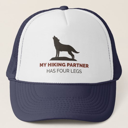 Mijn wandelpartner heeft vier poten trucker pet (Voorkant)