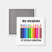 Mijn wapens van stressvermindering voor kleurlinge magneet (Voorkant / Achterkant)