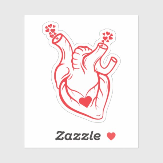 Mijn ware liefde van harte. sticker (Vel)