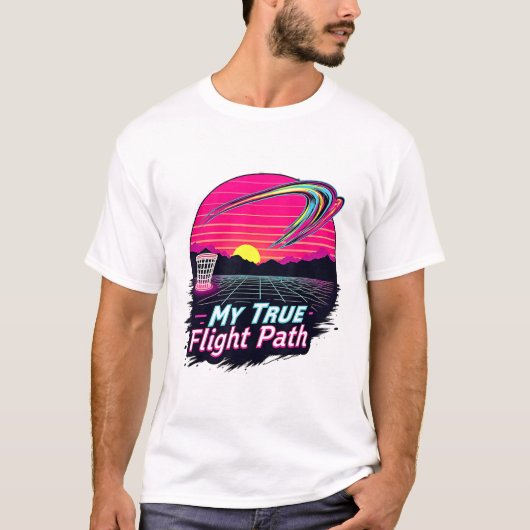 Mijn Ware Vluchtpad Grappige Disc Golf Speler Here T-shirt (Voorkant)
