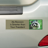 Mijn wasbeer is slimmer dan jouw president bumpersticker (Op auto)