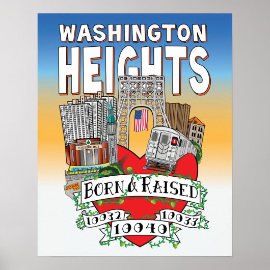 MIJN WASHINGTON HEIGHTS POSTER (Voorkant)