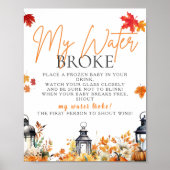 MIJN WATER BRAK Baby shower spel een beetje pompoe Poster (Voorkant)