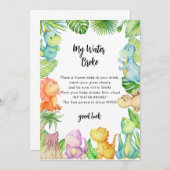 Mijn water brak dinosaurus Baby shower spel Kaart (Voorkant / Achterkant)