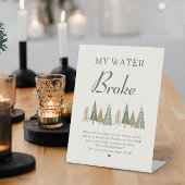 Mijn water brak winter Baby shower spel Reclamebord Met Voetstuk