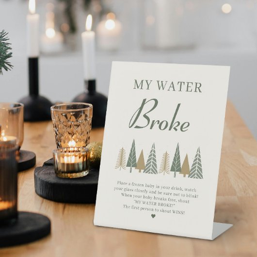 Mijn water brak winter Baby shower spel Reclamebord Met Voetstuk