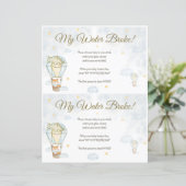 Mijn waterbroke! Baby shower game (Staand voorkant)