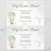 Mijn waterbroke! Baby shower game (Voorkant)