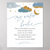 Mijn waterbroke Twinkle Star Baby shower Game Boy Poster (Voorkant)