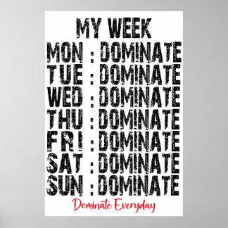 Mijn week domineren poster