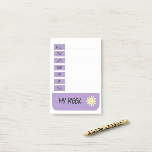 Mijn week later post-it® notes (Op bureau)