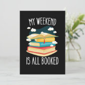 Mijn weekeinde is allemaal boekoverzichten kaart (Staand voorkant)