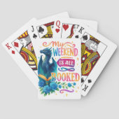 Mijn weekeinde is allemaal geboekt pokerkaarten (Achterkant)