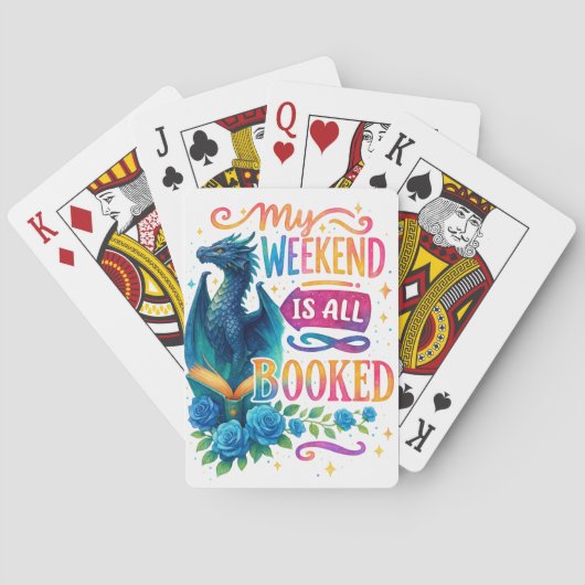 Mijn weekeinde is allemaal geboekt pokerkaarten (Achterkant)