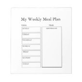 Mijn Weekelijkse Maaltijdplan Notitieblok – Minima (Voorkant)