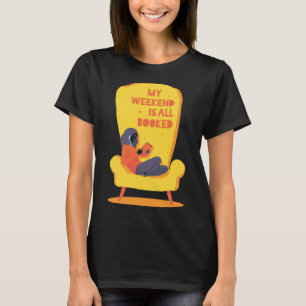 Mijn weekend is boeken lezen en boekenwurm Li T-shirt