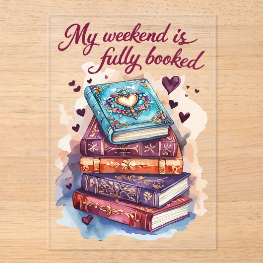 Mijn weekend is helemaal volgeboekt acryl uitnodigingen (Voorkant)