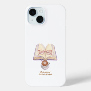 Mijn weekend is helemaal volgeboekt   Cozy Book Lo iPhone 15 Case