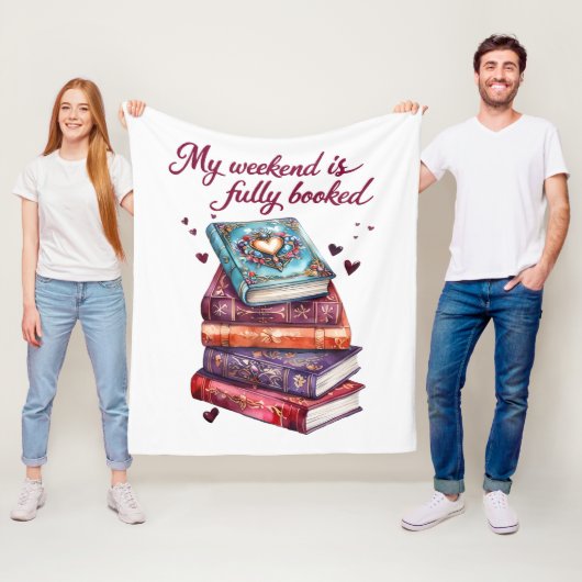 Mijn weekend is helemaal volgeboekt fleece deken (In situ)