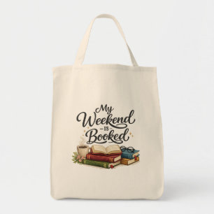 Mijn weekend is helemaal volgeboekt Grappig boek Tote Bag