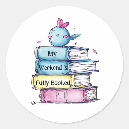 Mijn weekend is helemaal volgeboekt sticker | Gra (Voorkant)