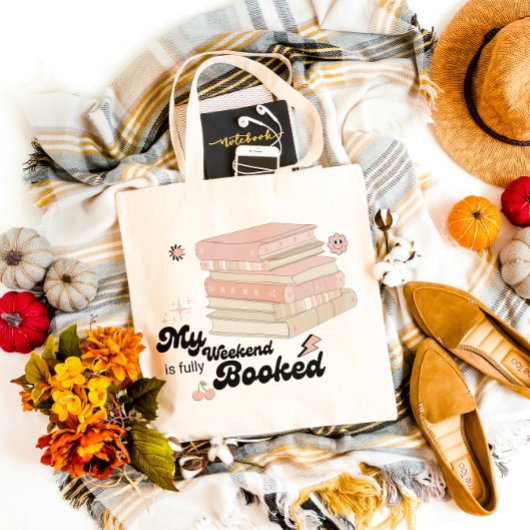 Mijn weekend is volgeboekt Schattigee Roze Boeken  Tote Bag