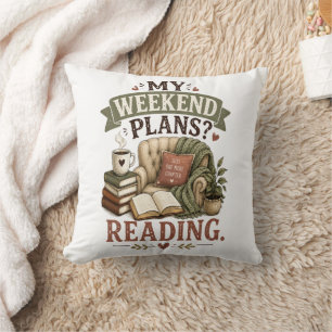 Mijn weekendplannen Boek Lezer Gezellig Lezen Kussen