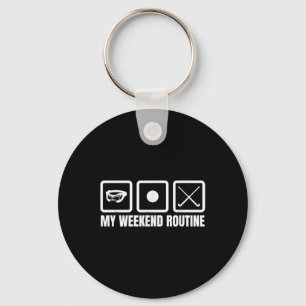 Mijn weekendroutine veldhockeyspeler sleutelhanger