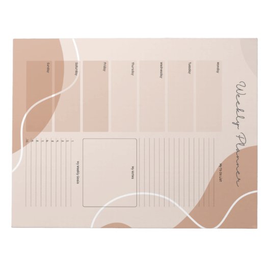 Mijn weekplanner zonder datums notitieblok (Voorkant)