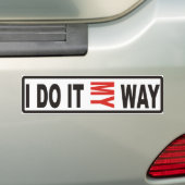 Mijn weg bumpersticker (Op auto)