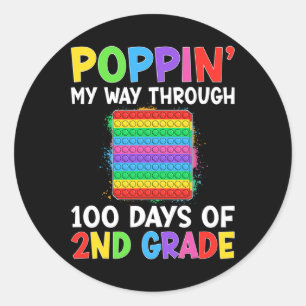 Mijn weg door 100 dagen van school 2e klas Kinder Ronde Sticker