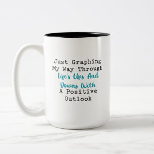 Mijn Weg Door Het Leven Grafisch Weergeven Positie Tweekleurige Koffiemok