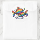 Mijn weg gay vis ronde sticker (Tas)