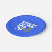 Mijn weg kruipen in 70 Anchor 70th Party Borden Papieren Bordje (Gekanteld)