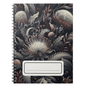 Mijn weg naar betere dagen - Dark Floral 2 Notitieboek