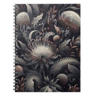 Mijn weg naar betere dagen - Dark Floral Botan Notitieboek